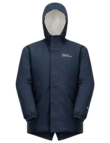 Jack Wolfskin Mädchen Cosy Bear G Jacket, Night Blue, 12 Jahre - Funktionsjacke für Mädchen, wetterfest und isolierend, mit reflektierenden Details und kuscheligem Fleece-Oberteil für optimalen Komfort.