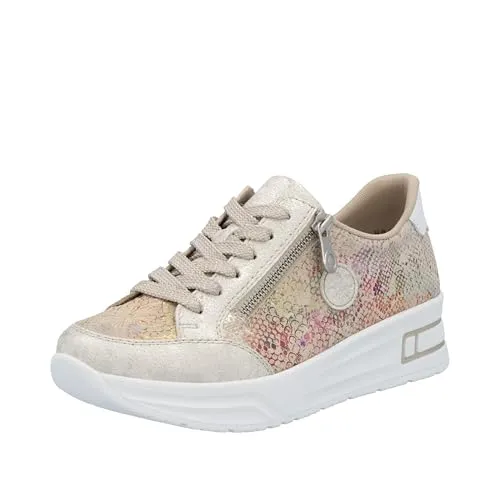 Rieker Schnürer Schnürschuh beige 37 EU - Sneaker in Größe 37 EU, bequem und stylisch mit 3.5 cm Absatzhöhe, ideal für den Alltag.
