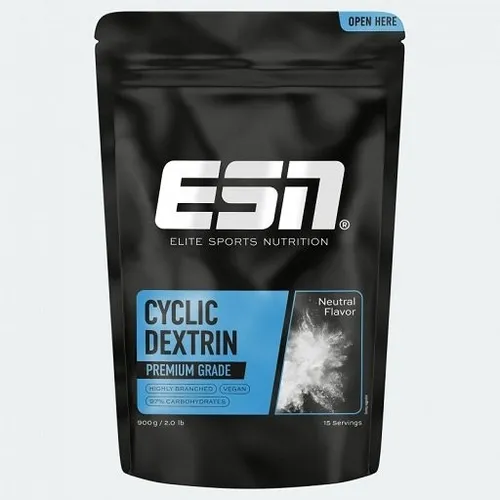 ESN Cyclic Dextrin 900 g - Hochverzweigtes Dextrin für optimale Energie - Kohlenhydrat-Präparate: Hochverzweigtes zyklisches Dextrin für schnelle Energieaufnahme, vegan und laktosefrei, ideal für Sportler.