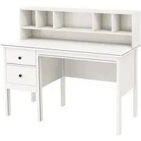 COSTWAY Schreibtisch mit 2 Schubladen und 5 Fächern - Kinderschreibtisch mit geräumiger Tischplatte (120 cm) und 2 Schubladen für optimale Organisation. Ideal für ein stylisches und funktionales Arbeitsumfeld.