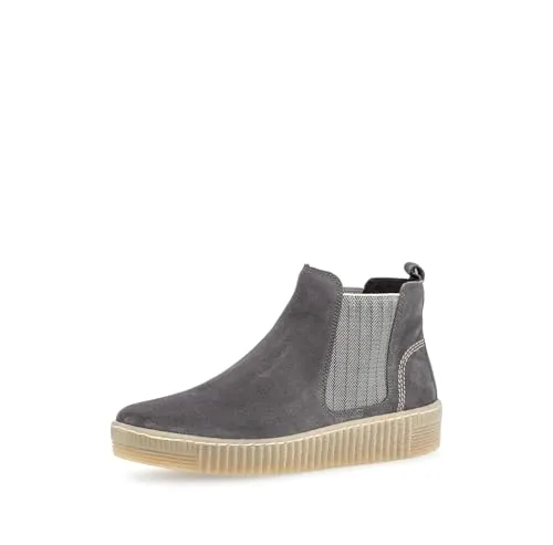Gabor Damen Chelsea Boots - Best Fitting Schlupfstiefel für Damen - Wanderschuhe, flach und bequem mit Rauleder und Glattleder, ideal für den Alltag und leichte Wanderungen. Die Best Fitting Technologie sorgt für optimalen Tragekomfort.