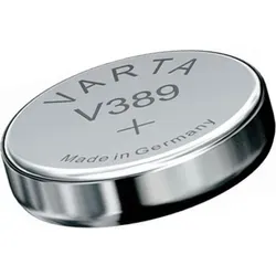 VARTA Silberoxid-Knopfzelle 389, Batterie, (10 Stück) - Silber