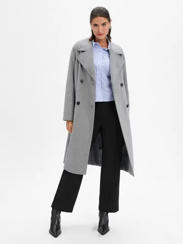 s.Oliver Wollmantel mit Reverskragen - Funktionsjacke aus 70% Polyester und 30% Wolle, pflegeleicht und wärmend. Ideal für stilvolle Looks an kühlen Tagen.