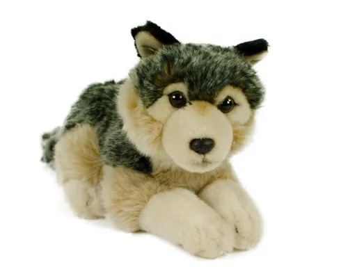 Teddys Rothenburg Kuscheltier Wolf Kuscheltier liegend 24 cm Uni-Toys