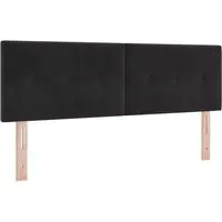 vidaXL Kopfteil mit Knopfheftung Schwarz 140 cm Samt