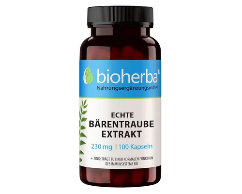 Produktbild BIOHERBA R Echte Bärentraube Extrakt 230 mg 100 Kapseln Nahrungsergänzungsmittel