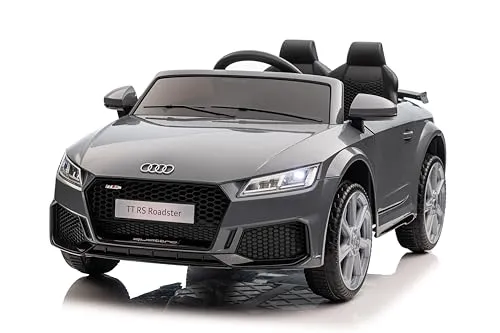 Produktbild FINOOS Kinder elektroauto A.U.D.I. TTRS 12V Elektroauto für Kinder, mit Fernbedienung 2,4GHz, Akku: 12V, 4,5Ah, 2 x Motor 30 Watt (Grau)
