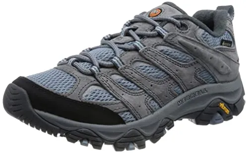 Merrell Moab 3 GTX Damen-Wanderschuhe Größe 38,5 EU - Wanderschuhe mit atmungsaktivem Obermaterial aus Schweinsleder und recycelten Schnürsenkeln, ideal für schützende Abenteuer in der Natur.