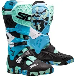 Sidi Crossair-X Motocross Stiefel, schwarz-blau, Größe 41 für Männer - Motorradstiefel mit EN 13634:2017 Schutzstandard, bieten optimalen Knöchelschutz durch fiberglasverstärkten Knöchelstütz und verstärkte Zehen- und Fersenbereiche.