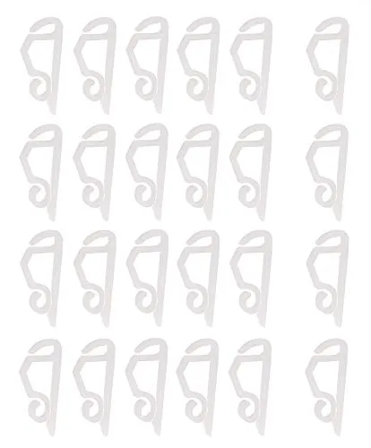 BigDean 24er Set Dachrinnenhaken - Befestigung für Lichterketten & Weihnachtsbeleuchtung an Dachrinnen Haken Halterung Regenrinne Halter