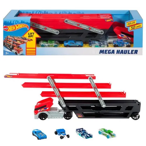 Mattel Hot Wheels FPM81 Mega LKW Truck Transporter mit 4 Autos
