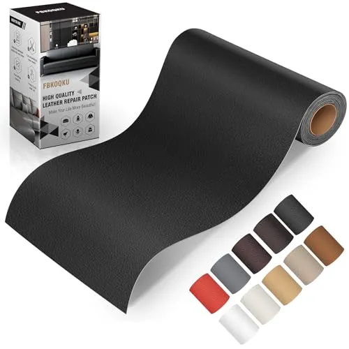 FBKOQKU Selbstklebendes Leder Reparatur Set Schwarz 10x200cm
