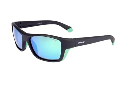 Polaroid Pld 7046/s 7ZJ/5Z BLACK GREEN Sunglasses Men's Polycarbonate, Standard, 57