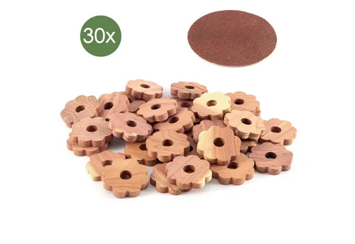 Hanseholz Kleiderbügel 40x Natürlicher Bio Mottenschutz – FSC®-zertifiziert, (40 Stück, 1-tlg), FSC-zertifiziert, Optimale Mottenabwehr, Langanhaltender Duft