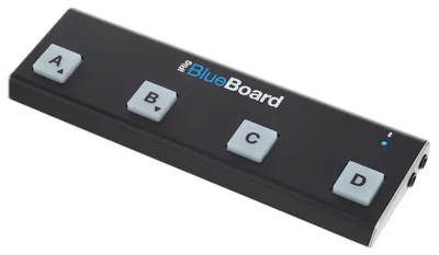 IK Multimedia iRig BlueBoard - Bluetooth MIDI Pedalboard - Multimedia Zubehör für Musiker, mit 10m Reichweite und 4 beleuchteten Gummipads für einfache MIDI Steuerung, ideal für Live-Auftritte und kreative Sessions.