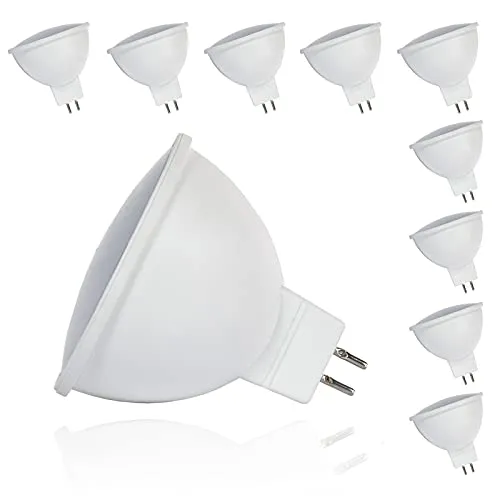 Light Galaxy...10x LED gu5.3 led Warmweiss MR16 Strahler 12v 550lm 3000k 7w (Nicht Dimmbar)