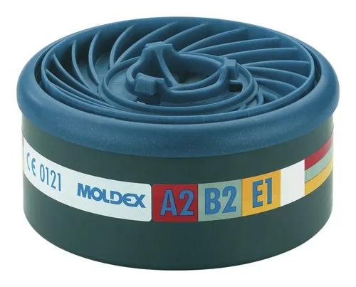 Moldex Gasfilter A2B2E1 für Serie 7000 und 9000 Easy Lock, 8 Stück - Atemschutzpatronen & Filter, 8 Stück in Filterklasse A2B2E1 für zuverlässigen Schutz gegen organische, anorganische und saure Gase.