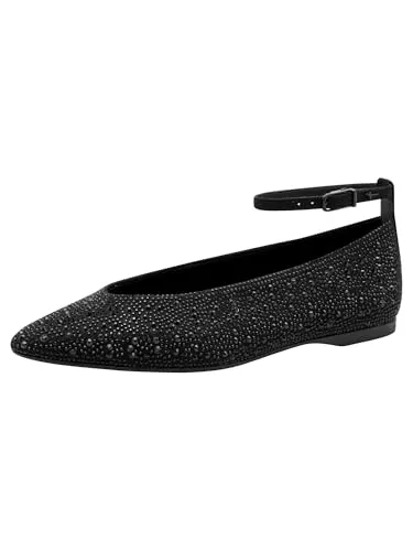 Tamaris Damen Ballerina Vegan schwarz 38 in schwarz von Tamaris