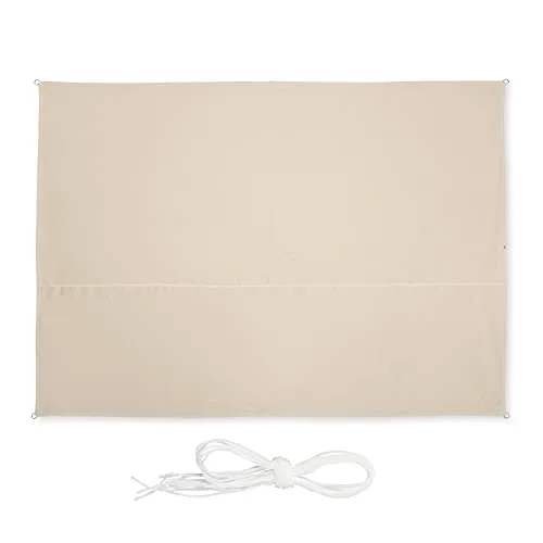 Rechteckiges Sonnensegel – Beige Schattenspender für Terrasse und Balkon - Sonnenschutz aus robustem Polyester, ideal für effektiven Schatten auf Terrasse oder Balkon. Wählen Sie Ihre Größe und genießen Sie entspannte Stunden im Freien!