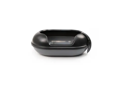 LucyBalu ARENA Katzentoilette mit hohem Rand - Tiertoiletten – Stilvolles Katzenklo mit abnehmbarer Schutzhaube für einfache Reinigung und praktischer Streuschaufel, ideal für ein modernes Zuhause.