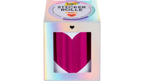 folia Stickerrolle „Herzen“, 48 Sticker