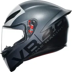 AGV K1 S Limit 46 Integralhelm - Matt Grau/Weiß/Schwarz - L - Motorradhelm mit herausragender Aerodynamik und maximalem Sichtfeld. Der AGV K1 S bietet Sicherheit und Komfort für jeden Fahrer, ideal für sportliche Einsätze.