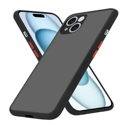 Hülle für Apple iPhone 15 Handy Hybrid Matt Cover TPU Silikon Schutzhülle
