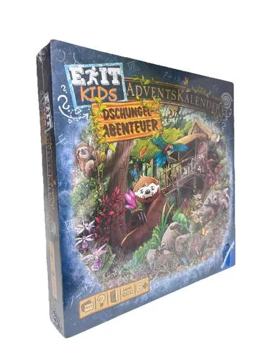 Ravensburger 18957 - EXIT Adventskalender für Kinder, Dschungel-Abenteuer mit 24 spannenden Rätseln für EXIT-Begeisterte ab 6 Jahren