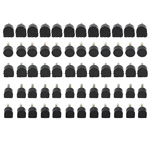 oueaen 60 Stück Endkappen für High Heels, U-Form und runde Absätze mit rutschfester Granulatplatte, Gewindebohrer, 5 Modelle (600, 601, 604A, 604, 606)