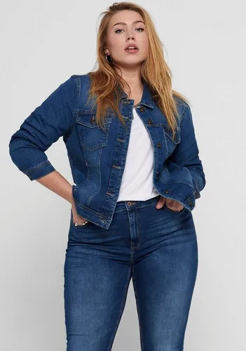 ONLY Carmakoma Carwespa Life Denim Jacket - Medium Blue Denim - Funktionsjacke aus hochwertigem Denim, ideal für lässige Outfits und vielseitige Kombinationen.