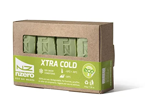 NZEROWAX Organische Skiwachs | 200g, 50g (x4) | Bio-Pflanzenwachs für Ski, Skitourengehen, Snowboard, Langlauf