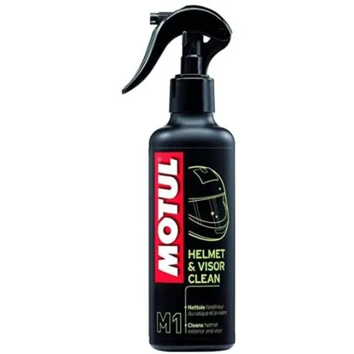 Motul M1 Helmet & Visor Clean 250ml - Reinigungsmittel für Helme und Visiere, entfernt effektiv Staub und Insekten, schonend zur Oberfläche und ideal für eine schnelle Pflege.