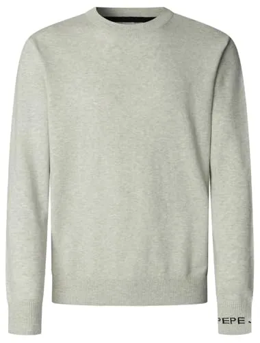 Pepe Jeans PM7000013 Andre Pullover grau (XXL) - Herren-Pullover aus feinem Baumwolljersey mit gewaschenem Finish, ideal für lässige Looks und perfekte Passform für entspannte Tage.