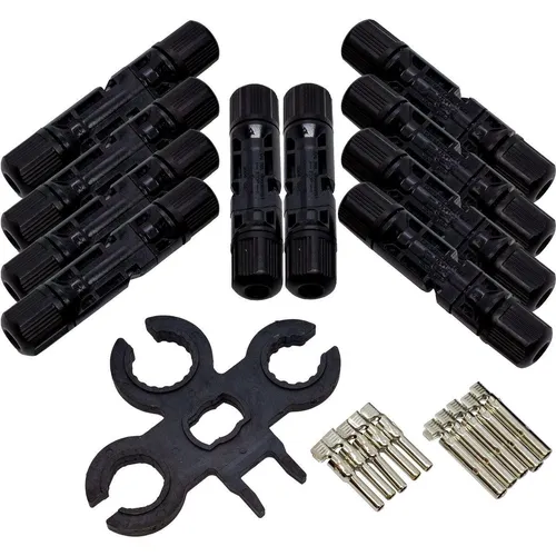 Produktbild Paar Solar Stecker und Buchse incl. Montageschlüssel Photovoltaik 2,5....6mm² 10