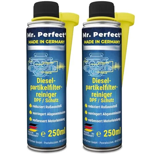 Mr. Perfect Hochwirksamer Dieselpartikelfilterreiniger DPF/Schutz 2 x 250ml | Diesel Additiv für alle Dieselmotoren | Dieselpartikelfilter Reiniger als Diesel Zusatz zur einfachen Anwendung