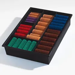 basler Lockenwickler Sortimentskasten Kasten schwarz mit 60 Wicklern