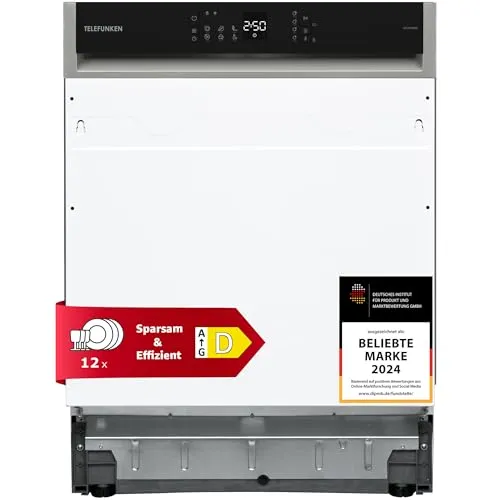 Telefunken Geschirrspüler 60 cm teilintegrierbar in schwarz von Telefunken