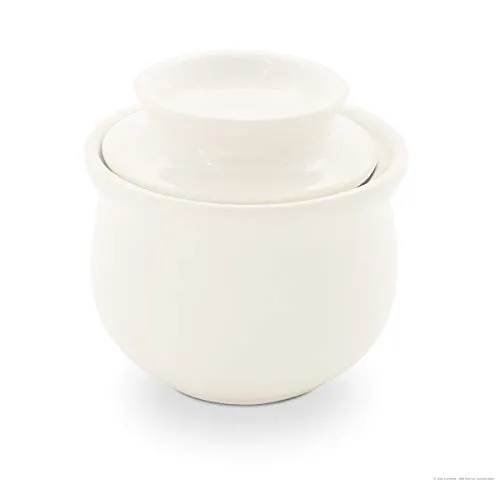Bunzlauer Keramik Butterdose mit Wasserkühlung - Hochwertige Butterdose mit Wasserkühlung für 175g Butter – hält die Butter frisch und streichfähig ganz ohne Kühlschrank. Traditionelle Handwerkskunst in Keramik.