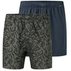 Schiesser Herren 2 Pack Boxershorts - Weiche Jerseyboxer im Multipack - Herren-Boxershorts aus weichem Single-Jersey, ideal für den täglichen Komfort mit elastischem Mehrnadelbund und beinumspielender Passform.