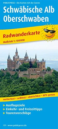 Schwäbische Alb und Oberschwaben: Radwanderkarte mit Ausflugszielen, Einkehr- & Freizeittipps, wetterfest, reissfest, abwischbar, GPS-genau. 1:100000 (Radkarte)