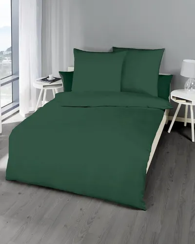 Kaeppel Bettwäsche Uni, Feinbiber, 2-teilig in grün von Kaeppel