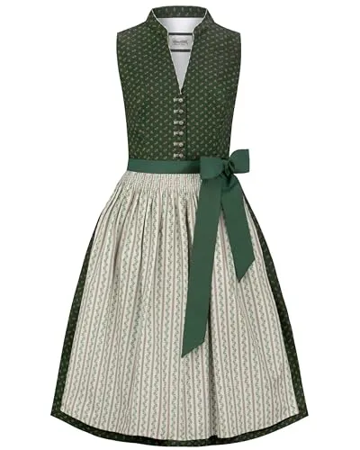 Stockerpoint Damen Dirndl Hannah I Größe 32-48 I Elegantes Trachtenkleid mit Schürze & stilvollen Details - ELEGANTES TRAKTENKLEID - Das Dirndl Hannah verbindet bayerische Tradition mit modernem Stil. Hergestellt aus 100 % Baumwolle, bietet es hohen Tragekomfort und ist ideal für festliche Anlässe. Die liebevollen Details setzen stilvolle Akzente.