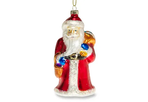 SIKORA Christbaumschmuck Weihnachtsmann besondere Weihnachtskugel Glas Anhänger – BS439, Christbaumschmuck Deko - traditionell, witzig & außergewöhnlich