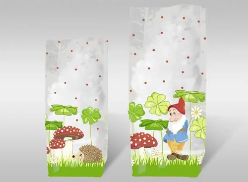 GESCHENK- BODENBEUTEL GLÜCKSPILZE 10 ST BEUTEL GESCHENKVERPACKUNG VERPACKUNG NEU