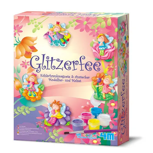 4M Mould & Paint - Glitzerfee - Gips- Mal- Gießformen Bastelset für Kinder