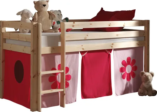 Spielbett >PINO< in Kiefer massiv natur lackiert - 210x114x106 (BxHxT)