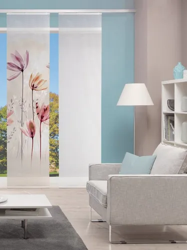 Vision S Schiebegardine 'KUKAT' - Bambus-Optik - Schiebegardine in Bambus-Optik, halbtransparent und individuell kürzbar für flexible Raumgestaltung und Sichtschutz.