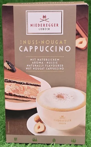 Niederegger Nuss Nougat Cappuccino 220g - Instantkaffee mit köstlichem Nuss Nougat Geschmack, ideal für eine schnelle und leckere Kaffeepause.