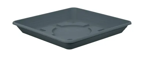 Geli Blumentopfuntersetzer Geli Untersetzer Nora Anthrazit – 25x25cm Quadratisch Kunststoff