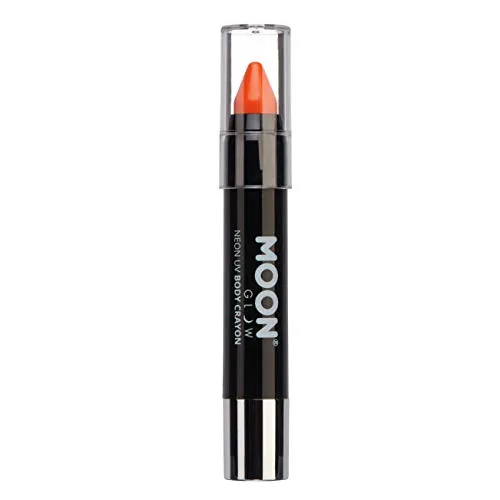 Moon Glow, Neon-UV-Lackstift-Körperkreide für Gesicht und Körper (Intensives Orange)